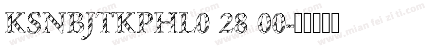 KSNBJTKPHL0 28 00字体转换
